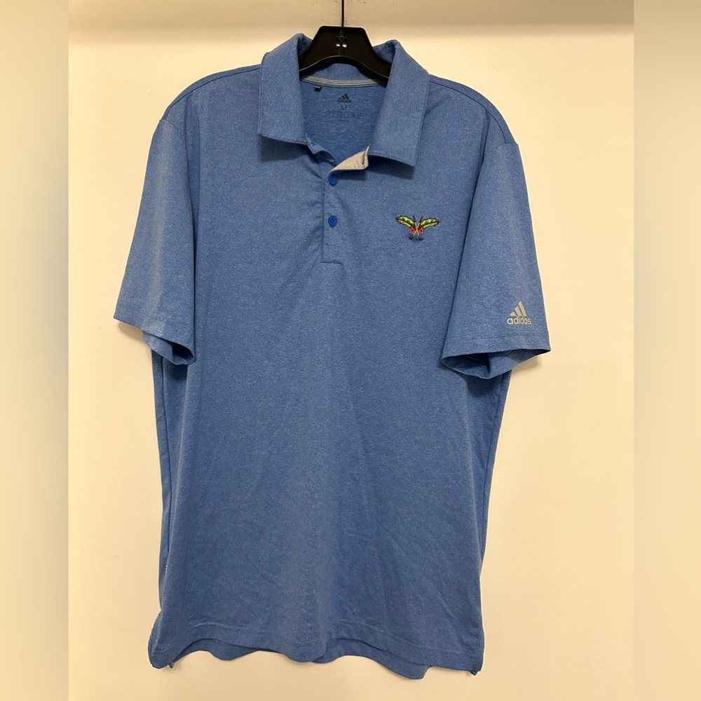 Adidas Golf Shirt, Medium, Blue with Club Logo